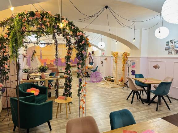 Zadní část korejské kavárny Cafe Seoul